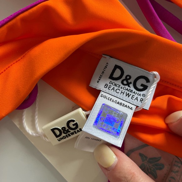 D&G• Y2K Vintage Halter Top Tie String Bikini Bottom Set - Picture 11 of 16